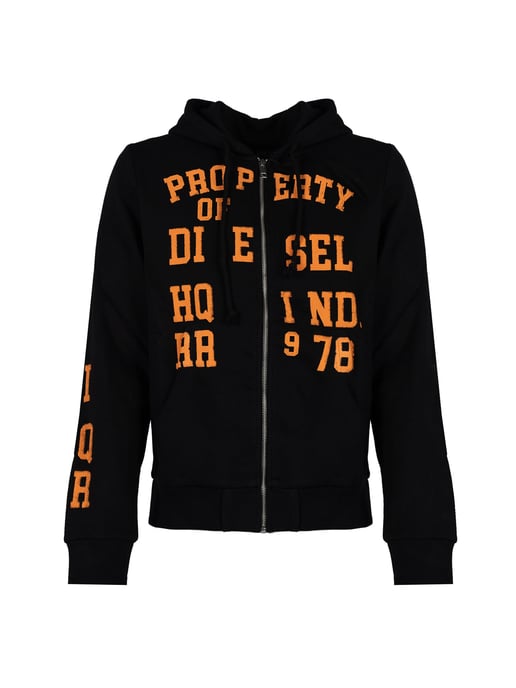 Diesel Sudadera Ginn Hood Zip del hombre negro - Image 2