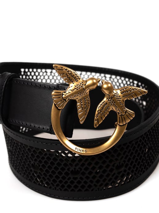 Pinko Cinturón Love Monogram de mujer negro - Image 2