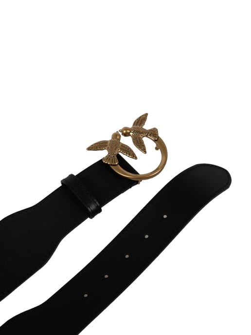Pinko Cinturón Love Monogram de mujer negro - Image 3