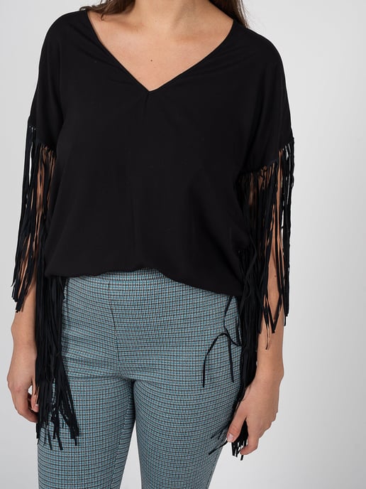 Pinko Blusa Papaveri de mujer negro - Image 4