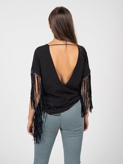 Pinko Blusa Papaveri de mujer negro - Image 5