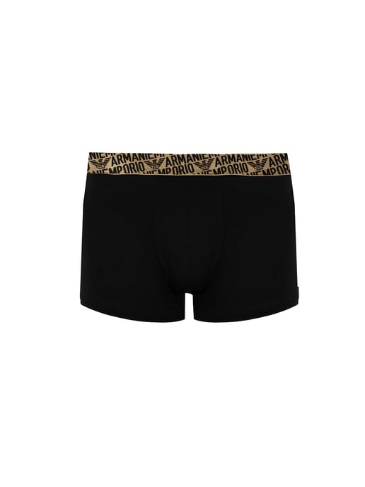 Emporio Armani boxeadores 2 Pack del hombre negro, oro - Image 2