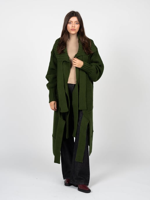 La Haine Inside Us Cárdigan Unisex de mujer verde - Image 2