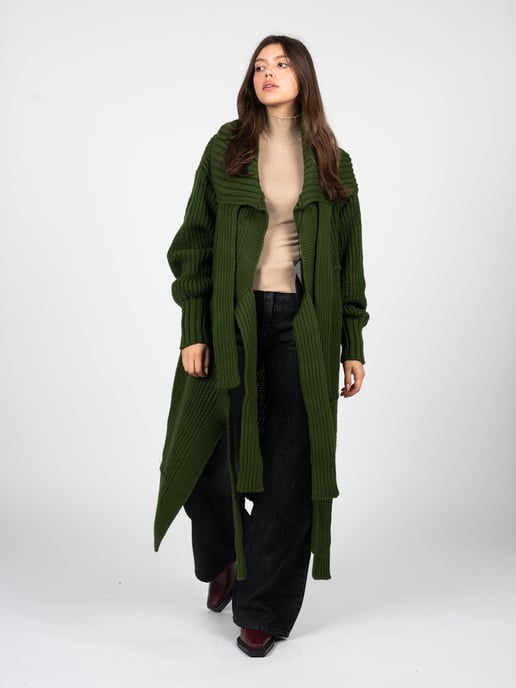 La Haine Inside Us Cárdigan Unisex de mujer verde - Image 3
