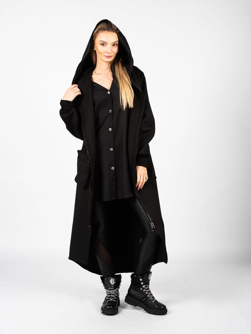 La Haine Inside Us Abrigo Unisex-LW623 de mujer negro - Image 1