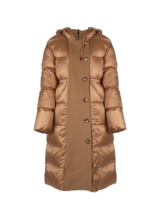 Pinko Abrigo Jstreet de mujer beige, oro - Image 1