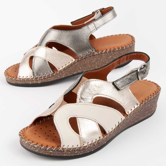 Purapiel Sandalia De Cuña Leida Beige - Image 6