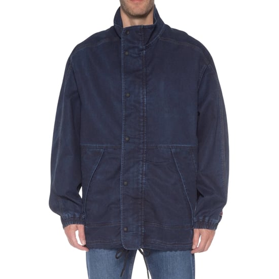 Chaqueta vaquera estilo jogg jean en azul marino liso de Diesel - Image 3
