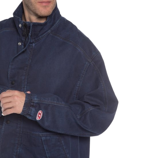 Chaqueta vaquera estilo jogg jean en azul marino liso de Diesel - Image 4