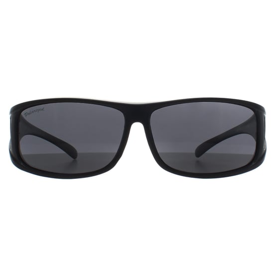 Gafas de sol Montana Rectangle Unisex Negro Mate Smoke Polarizadas FO5 Fit Over Glasses - Image 1