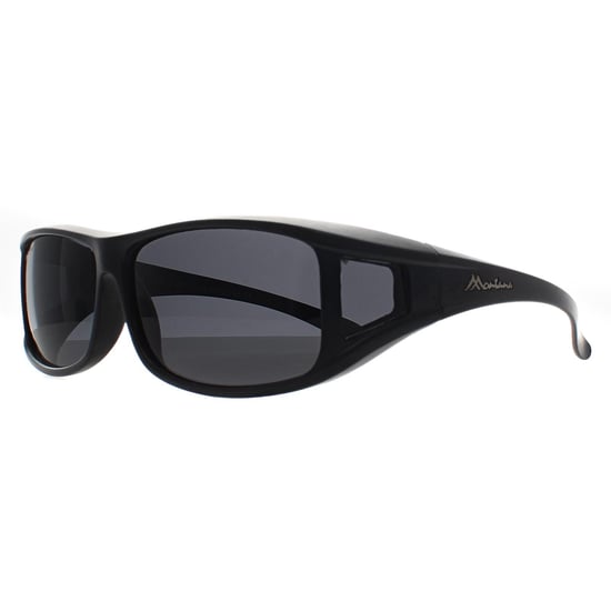 Gafas de sol Montana Rectangle Unisex Negro Mate Smoke Polarizadas FO5 Fit Over Glasses - Image 3