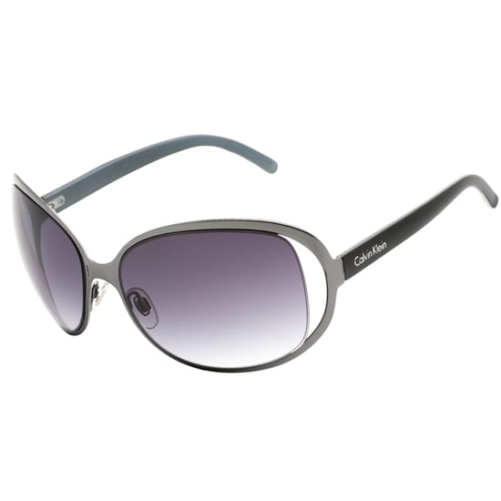 Gafas de sol negras con lentes ovaladas grises de Calvin Klein - Image 2
