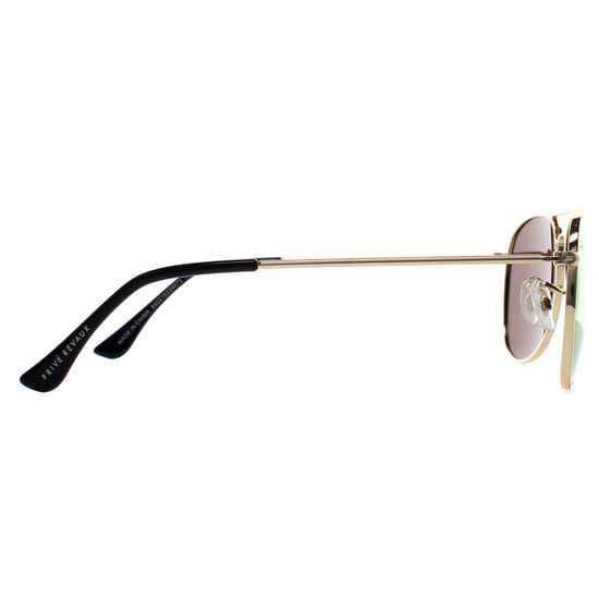 Prive Revaux Aviator Unisex Champán Oro Rosa Espejo Commando Mini - Image 4