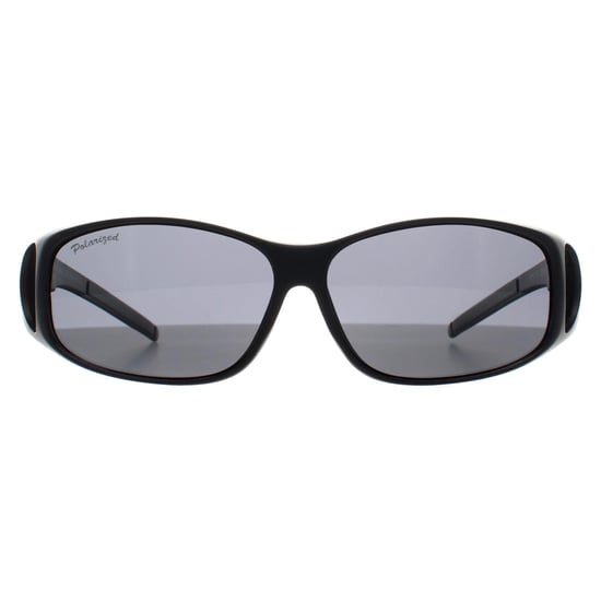 Gafas de sol Montana Rectangle Unisex Black Smoke Polarized MFO1 Fit Over Glasses - Image 1