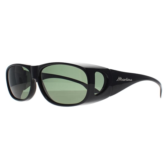 Gafas de sol Montana Rectangle Unisex Negro Brillante G15 Polarizadas FO2 Fit Over Glasses - Image 3