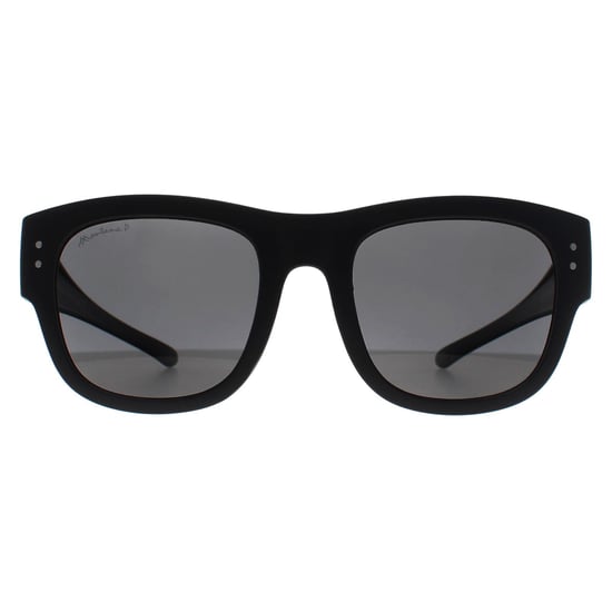 Gafas de sol Montana Square Unisex Negro Mate Ahumado Polarizadas FO7 Fit Over Glasses - Image 1