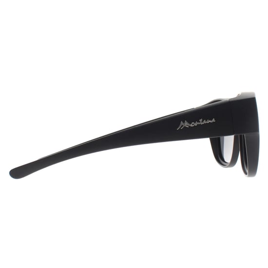 Gafas de sol Montana Square Unisex Negro Mate Ahumado Polarizadas FO7 Fit Over Glasses - Image 4