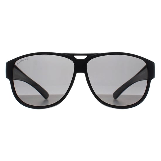 Gafas de sol Montana Aviator Unisex Negro Mate Smoke Polarizadas FO6 Fit Over Glasses - Image 1