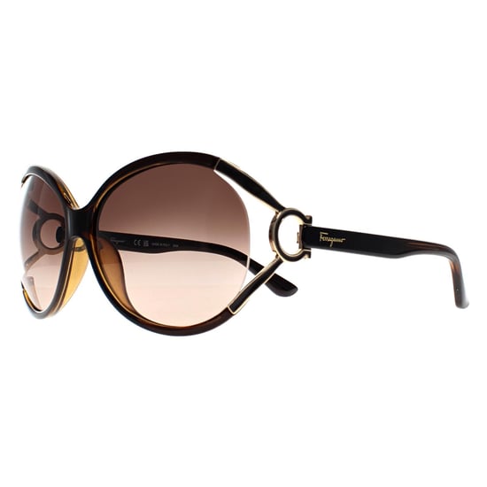 Salvatore Ferragamo Redondo Mujer Marrón Oscuro Marrón Gris Gradiente SF600S - Image 3