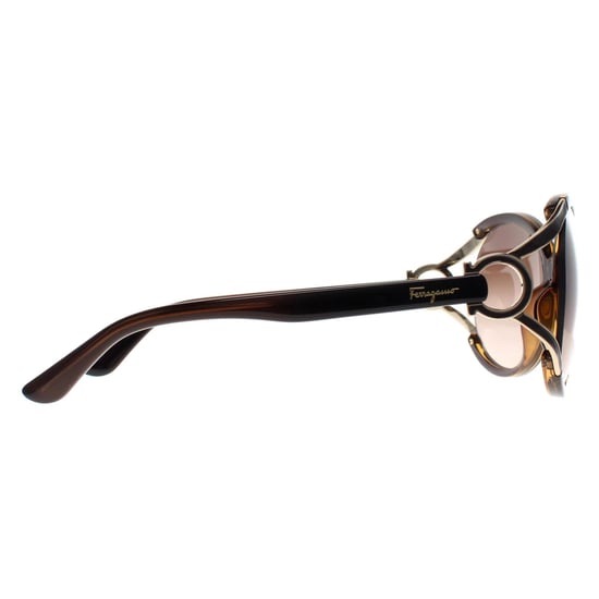 Salvatore Ferragamo Redondo Mujer Marrón Oscuro Marrón Gris Gradiente SF600S - Image 4