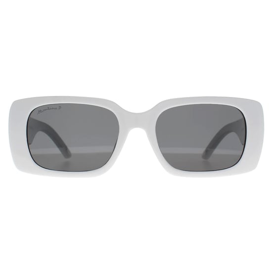Montana Rectangle Womens Shiny White Smoke Polarized MP194 - Image 1