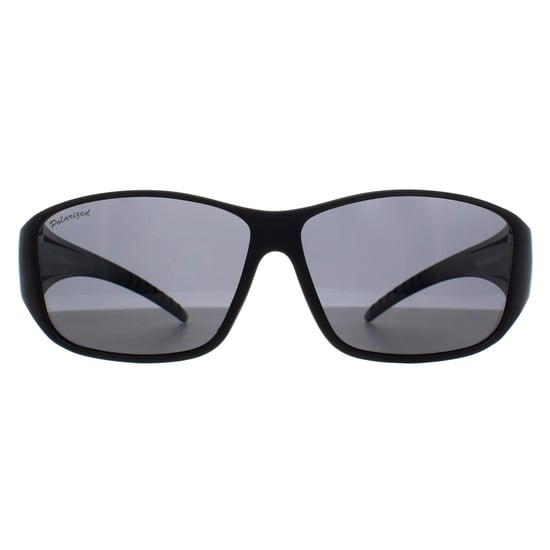 Gafas de sol Montana Rectangle Unisex Negro Mate Humo Polarizadas FO4 Fit Over Glasses - Image 1