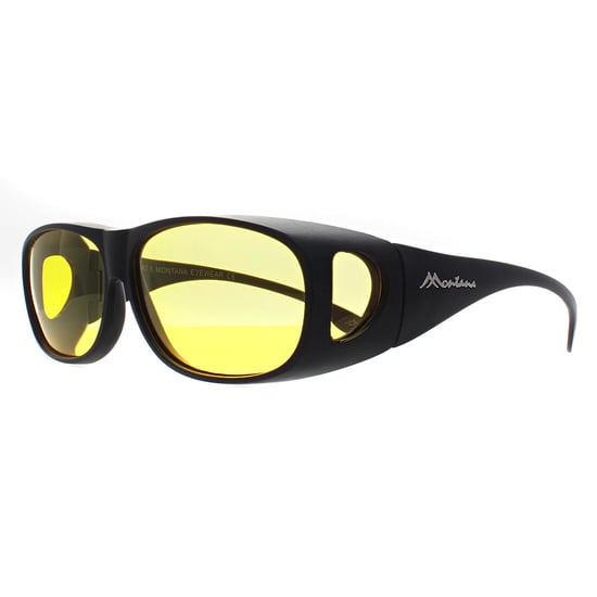 Montana Rectangle Unisex Matte Black Yellow Polarized FO2 Fit Over Glasses Gafas de sol para conducir de noche - Image 3