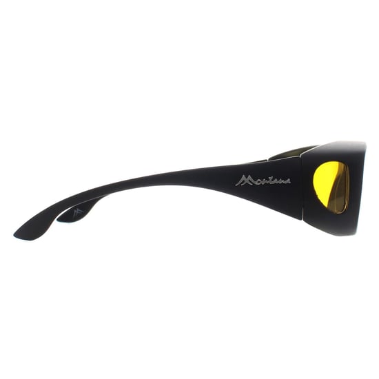 Montana Rectangle Unisex Matte Black Yellow Polarized FO2 Fit Over Glasses Gafas de sol para conducir de noche - Image 4