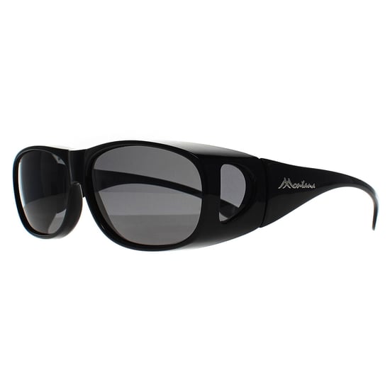 Montana Rectángulo Unisex Negro Brillante Ahumado Polarizado FO2 Gafas de sol sobre cristales - Image 3