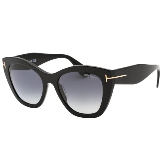 Gafas de sol negras brillantes con lentes polarizadas Cara Smoke de Tom Ford - Image 2