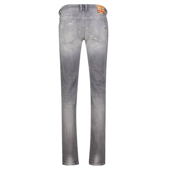 Diesel 1979 Sleenker Vaqueros desgastados en denim gris deshilachados - Image 2