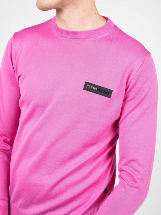 Plein Sport Suéter Merino del hombre rosado - Image 1