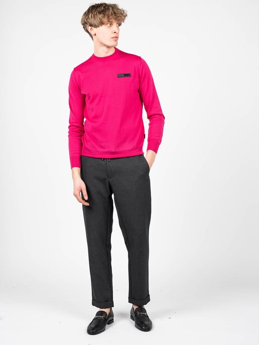 Plein Sport Suéter Merino del hombre rosado - Image 2
