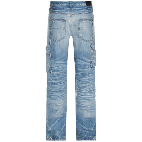Vaqueros Amiri de corte recto Carpenter en azul índigo descolorido - Image 2