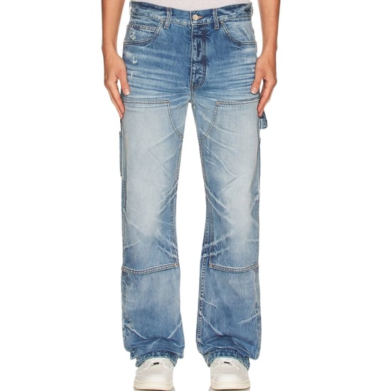 Vaqueros Amiri de corte recto Carpenter en azul índigo descolorido - Image 5