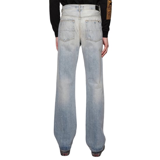 Vaqueros Amiri MA Bar Logo corte recto en denim azul índigo piedra - Image 3