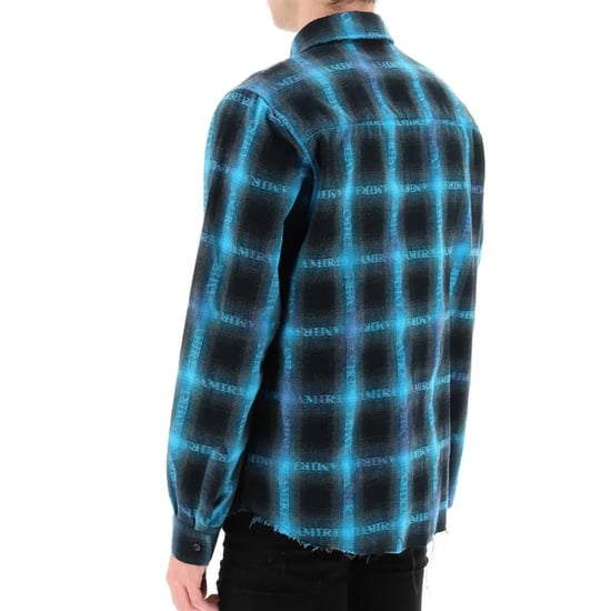 Camisa azul a cuadros de manga larga Amiri - Image 2