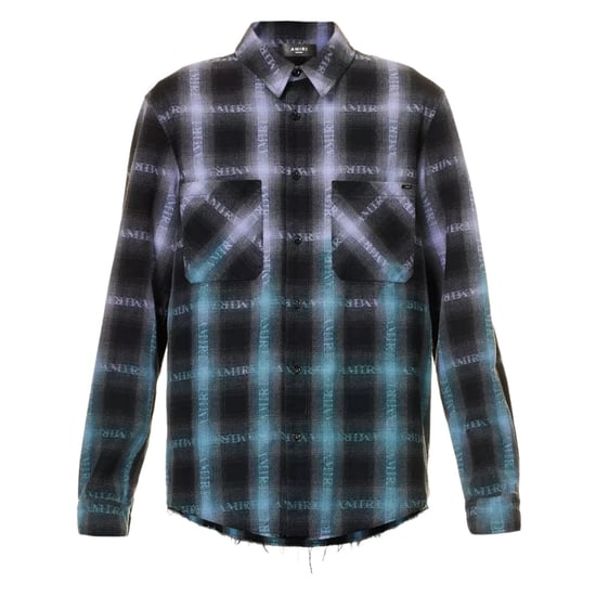 Camisa morada a cuadros de manga larga Amiri - Image 1