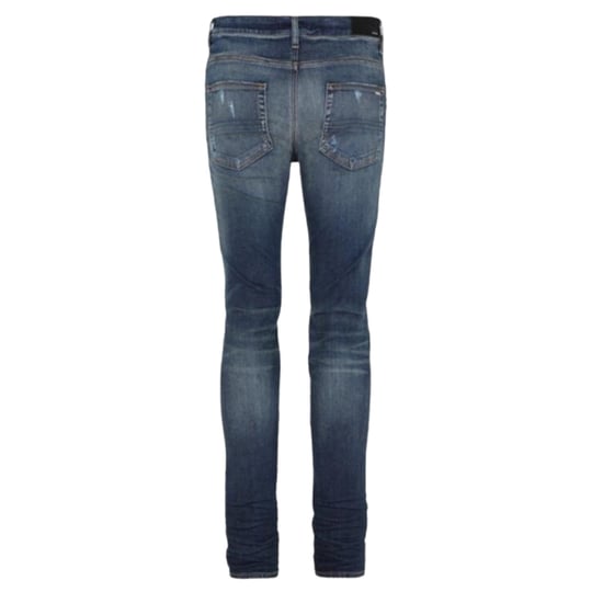 Vaqueros de mezclilla azul clásico con corte slim y corte oblicuo Amiri - Image 2