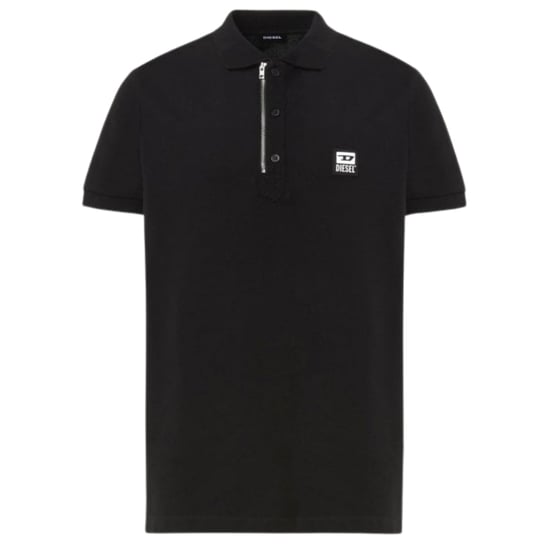 Diesel T-Harry polo negro con cierre de cremallera - Image 1