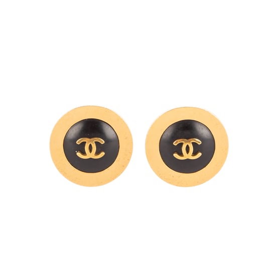 CC Round Clip On Earrings Pendientes - Image 1