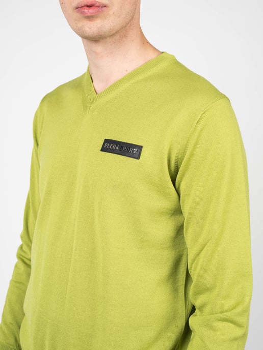 Plein Sport Suéter Merino del hombre verde - Image 1