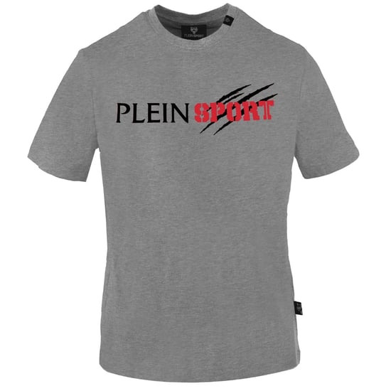 Plein Sport camiseta gris con logo rayado - Image 1
