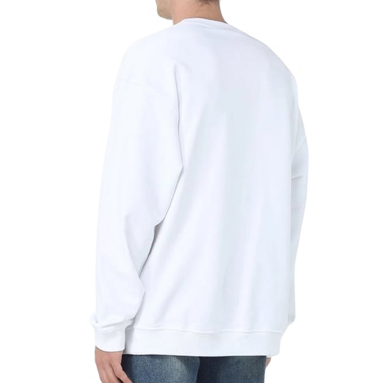 Sudadera blanca con logo doble destruido de Diesel - Image 3