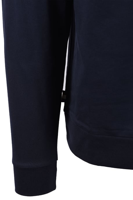 Sudadera clásica con bolsillo de Aquascutum, cuello redondo, color navy - Image 3