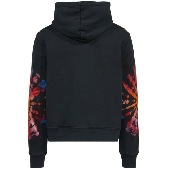 Amiri Spot Tie Dye mangas sudadera con capucha negra - Image 2