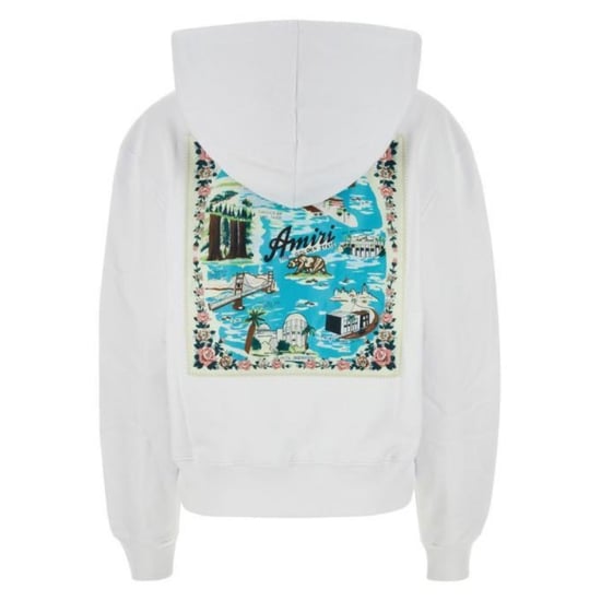 Amiri California diseño hawaiano sudadera con capucha blanca - Image 2