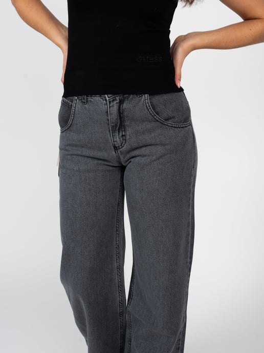La Haine Inside Us Vaqueros Wide Leg de mujer Gris - Image 4