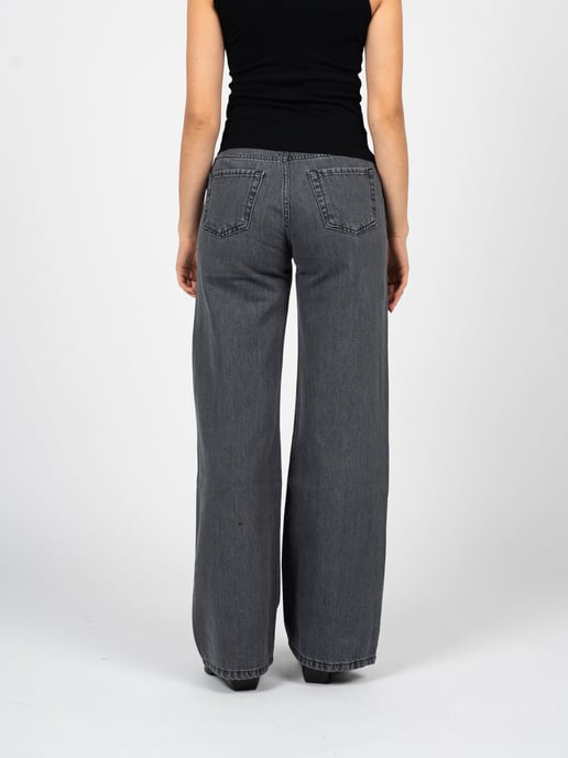 La Haine Inside Us Vaqueros Wide Leg de mujer Gris - Image 5
