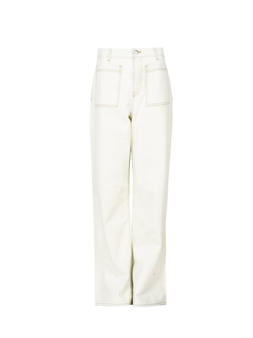Pinko Pantalones Forbita de mujer Blanco - Image 1